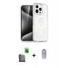 MARSİLYAN™- iPhone 16 Pro Kılıf Nova Asil Prime - Siyah Joko Magic 5D Cam + Raze Metal Kamera Lens - SH