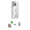 MARSİLYAN™- iPhone 16 Pro Kılıf Nova Doku - Siyah Bilvis 3D Cam Ekran Koruyucu + Raze Metal Kamera Lens - CLTM