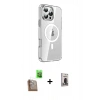 MARSİLYAN™- iPhone 16 Pro Kılıf Nova Doku - Siyah Bilvis Hayalet Cam Ekran Koruyucu + Raze Metal Kamera Lens - CLTM