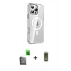 MARSİLYAN™- iPhone 16 Pro Kılıf Nova Doku - Siyah Joko Magic 5D Hayalet Cam + Raze Metal Kamera Lens - SH