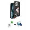 MARSİLYAN™- iPhone 16 Pro Kılıf Nova Form Koleksiyonu - Siyah 3D Antistatik Cam Ekran Koruyucu + Raze Metal Kamera Lens - BZ