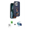 MARSİLYAN™- iPhone 16 Pro Kılıf Nova Form Koleksiyonu - Siyah 3D Antistatik Cam Ekran Koruyucu + Raze Metal Kamera Lens - BZ