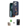 MARSİLYAN™- iPhone 16 Pro Kılıf Nova Form Koleksiyonu - Siyah 3D Antistatik Hayalet Cam Ekran Koruyucu + Raze Metal Kamera Lens - CLTM