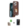 MARSİLYAN™- iPhone 16 Pro Kılıf Nova Form Koleksiyonu - Siyah 3D Antistatik Hayalet Cam Ekran Koruyucu + Raze Metal Kamera Lens - CLTM