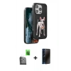 MARSİLYAN™- iPhone 16 Pro Kılıf Nova Form Koleksiyonu - Siyah 3D Antistatik Hayalet Cam Ekran Koruyucu + Raze Metal Kamera Lens - SH