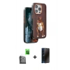 MARSİLYAN™- iPhone 16 Pro Kılıf Nova Form Koleksiyonu - Siyah 3D Antistatik Hayalet Cam Ekran Koruyucu + Raze Metal Kamera Lens - SH