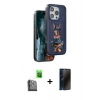 MARSİLYAN™- iPhone 16 Pro Kılıf Nova Form Koleksiyonu - Siyah 3D Antistatik Hayalet Cam Ekran Koruyucu + Raze Metal Kamera Lens - SH