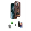 MARSİLYAN™- iPhone 16 Pro Kılıf Nova Form Koleksiyonu - Siyah 3D Antistatik Mat Seramik Nano Ekran Koruyucu + Raze Metal Kamera Lens - SH