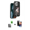 MARSİLYAN™- iPhone 16 Pro Kılıf Nova Form Koleksiyonu - Siyah 3D Antistatik Mat Seramik Nano Ekran Koruyucu + Raze Metal Kamera Lens - SH