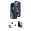 MARSİLYAN™- iPhone 16 Pro Kılıf Nova Form Koleksiyonu - Siyah 3D Antistatik Mat Seramik Nano Ekran Koruyucu + Raze Metal Kamera Lens - CLTM