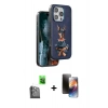 MARSİLYAN™- iPhone 16 Pro Kılıf Nova Form Koleksiyonu - Siyah 3D Antistatik Mat Seramik Nano Ekran Koruyucu + Raze Metal Kamera Lens - SH
