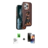 MARSİLYAN™- iPhone 16 Pro Kılıf Nova Form Koleksiyonu - Siyah 3D Antistatik Mat Seramik Nano Ekran Koruyucu + Raze Metal Kamera Lens - BZ