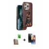 MARSİLYAN™- iPhone 16 Pro Kılıf Nova Form Koleksiyonu - Siyah 3D Antistatik Mat Seramik Nano Ekran Koruyucu + Raze Metal Kamera Lens - CLTM