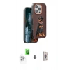 MARSİLYAN™- iPhone 16 Pro Kılıf Nova Form Koleksiyonu - Siyah Bilvis 3D Cam Ekran Koruyucu + Beyaz Raze Metal Kamera Lens