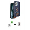 MARSİLYAN™- iPhone 16 Pro Kılıf Nova Form Koleksiyonu - Siyah Bilvis 3D Cam Ekran Koruyucu + Beyaz Raze Metal Kamera Lens