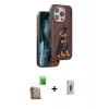 MARSİLYAN™- iPhone 16 Pro Kılıf Nova Form Koleksiyonu - Siyah Bilvis 3D Cam Ekran Koruyucu + Çöl Titanyum Raze Metal Kamera Lens
