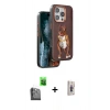 MARSİLYAN™- iPhone 16 Pro Kılıf Nova Form Koleksiyonu - Siyah Bilvis 3D Cam Ekran Koruyucu + Raze Metal Kamera Lens - SH