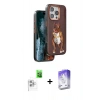 MARSİLYAN™- iPhone 16 Pro Kılıf Nova Form Koleksiyonu - Siyah Bilvis 5in1 3D Magic Cam Ekran Koruyucu + Raze Metal Kamera Lens - BZ