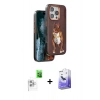 MARSİLYAN™- iPhone 16 Pro Kılıf Nova Form Koleksiyonu - Siyah Bilvis 5in1 5D Magic Hayalet Cam Ekran Koruyucu + Raze Metal Kamera Lens - BZ