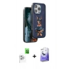 MARSİLYAN™- iPhone 16 Pro Kılıf Nova Form Koleksiyonu - Siyah Bilvis 5in1 5D Magic Hayalet Cam Ekran Koruyucu + Raze Metal Kamera Lens - BZ