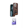 MARSİLYAN™- iPhone 16 Pro Kılıf Nova Form Koleksiyonu - Siyah Bilvis 5in1 5D Magic Hayalet Cam Ekran Koruyucu
