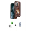 MARSİLYAN™- iPhone 16 Pro Kılıf Nova Form Koleksiyonu - Siyah Joko Magic 5D Cam + Beyaz Raze Metal Kamera Lens