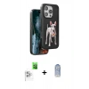 MARSİLYAN™- iPhone 16 Pro Kılıf Nova Form Koleksiyonu - Siyah Joko Magic 5D Cam + Beyaz Raze Metal Kamera Lens