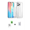 MARSİLYAN™- iPhone 16 Pro Kılıf Nova Işık Koleksiyonu - Siyah Bilvis 0.18mm Plus Cam Ekran Koruyucu + Raze Metal Kamera Lens - BZ