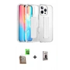 MARSİLYAN™- iPhone 16 Pro Kılıf Nova Işık Koleksiyonu - Siyah Bilvis Hayalet Cam Ekran Koruyucu + Raze Metal Kamera Lens - CLTM