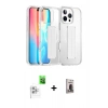 MARSİLYAN™- iPhone 16 Pro Kılıf Nova Işık Koleksiyonu - Siyah Bilvis Hayalet Cam Ekran Koruyucu + Raze Metal Kamera Lens - BZ