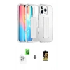 MARSİLYAN™- iPhone 16 Pro Kılıf Nova Işık Koleksiyonu - Siyah Buffer Cam Ekran Koruyucu + Raze Metal Kamera Lens - BZ