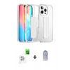 MARSİLYAN™- iPhone 16 Pro Kılıf Nova Işık Koleksiyonu - Siyah Joko Magic 5D Cam + Raze Metal Kamera Lens - BZ