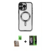 MARSİLYAN™- iPhone 16 Pro Kılıf Nova Işık Özel Seri - Şeffaf 360 Full Body Arka Koruyucu + Raze Metal Kamera Lens - CLTM