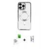 MARSİLYAN™- iPhone 16 Pro Kılıf Nova Işık Özel Seri - Siyah Bilvis 0.18mm Plus Cam Ekran Koruyucu + Raze Metal Kamera Lens - BZ