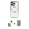 MARSİLYAN™- iPhone 16 Pro Kılıf Nova Işık Özel Seri - Siyah Bilvis 3D Mat Cam Ekran Koruyucu + Raze Metal Kamera Lens - CLTM