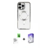 MARSİLYAN™- iPhone 16 Pro Kılıf Nova Işık Özel Seri - Siyah Bilvis 5in1 3D Magic Cam Ekran Koruyucu + Raze Metal Kamera Lens - BZ