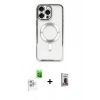 MARSİLYAN™- iPhone 16 Pro Kılıf Nova Işık Özel Seri - Siyah Bilvis Hayalet Cam Ekran Koruyucu + Raze Metal Kamera Lens - BZ