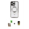 MARSİLYAN™- iPhone 16 Pro Kılıf Nova Işık Özel Seri - Siyah Buffer Cam Ekran Koruyucu + Raze Metal Kamera Lens - CLTM