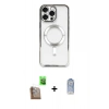 MARSİLYAN™- iPhone 16 Pro Kılıf Nova Işık Özel Seri - Siyah Joko Magic 5D Cam + Raze Metal Kamera Lens - CLTM