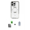 MARSİLYAN™- iPhone 16 Pro Kılıf Nova Işık Özel Seri - Siyah Joko Magic 5D Cam + Raze Metal Kamera Lens - SH