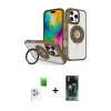 MARSİLYAN™- iPhone 16 Pro Kılıf Nova Minimal Serisi - Siyah 360 Mat Full Body Arka Koruyucu + Raze Metal Kamera Lens - BZ