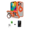 MARSİLYAN™- iPhone 16 Pro Kılıf Nova Minimal Serisi - Siyah 3D Antistatik Hayalet Cam Ekran Koruyucu + Raze Metal Kamera Lens - BZ