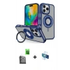 MARSİLYAN™- iPhone 16 Pro Kılıf Nova Minimal Serisi - Siyah 3D Antistatik Seramik Nano Ekran Koruyucu + Raze Metal Kamera Lens - SH