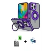 MARSİLYAN™- iPhone 16 Pro Kılıf Nova Minimal Serisi - Siyah 3D Antistatik Seramik Nano Ekran Koruyucu + Raze Metal Kamera Lens - SH