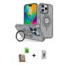 MARSİLYAN™- iPhone 16 Pro Kılıf Nova Minimal Serisi - Siyah Bilvis 3D Cam Ekran Koruyucu + Raze Metal Kamera Lens - CLTM