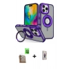 MARSİLYAN™- iPhone 16 Pro Kılıf Nova Minimal Serisi - Siyah Bilvis 3D Cam Ekran Koruyucu + Raze Metal Kamera Lens - CLTM