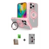 MARSİLYAN™- iPhone 16 Pro Kılıf Nova Minimal Serisi - Siyah Bilvis 3D Mat Cam Ekran Koruyucu + Çöl Titanyum Raze Metal Kamera Lens