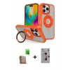 MARSİLYAN™- iPhone 16 Pro Kılıf Nova Minimal Serisi - Siyah Bilvis 3D Mat Cam Ekran Koruyucu + Çöl Titanyum Raze Metal Kamera Lens