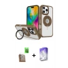 MARSİLYAN™- iPhone 16 Pro Kılıf Nova Minimal Serisi - Siyah Bilvis 5in1 3D Magic Cam Ekran Koruyucu + Raze Metal Kamera Lens - CLTM