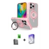 MARSİLYAN™- iPhone 16 Pro Kılıf Nova Minimal Serisi - Siyah Bilvis 5in1 3D Magic Cam Ekran Koruyucu + Raze Metal Kamera Lens - SH